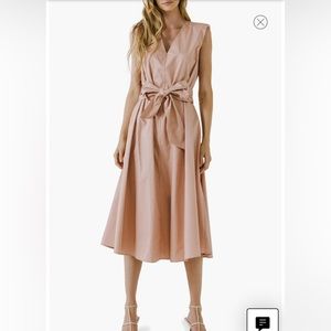 Endless Rose V-neckline Sleeveless Midi Dress